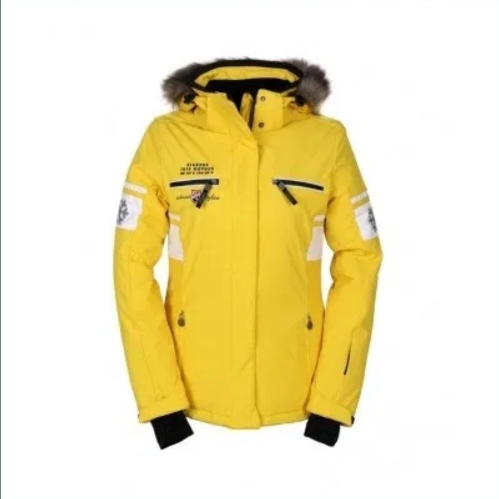 Killtec Women's Yellow Ski Jacket with White Accents